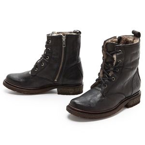 Frye Leather Shearling Boots